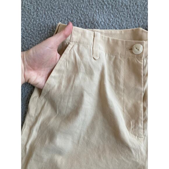 Rag & Bone Pants 6 Small Linen Stretch Straight Leg High Rise Beige Cream Beach - Picture 3 of 15